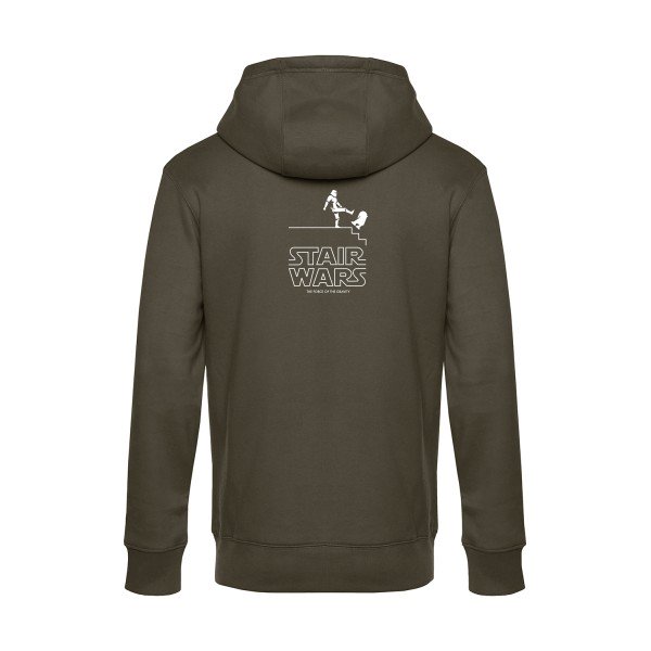 STAIR-WARS sweat shirt original Khaki flex Blanc impression Dos