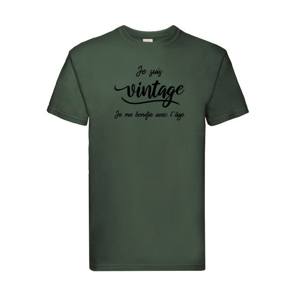 T-shirt|Je suis vintage  |flex Noir| Fruit of the loom 205 g 