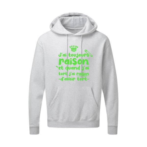 J'ai toujours raison Vert fluo SG - Hooded Sweatshirt Sweat capuche