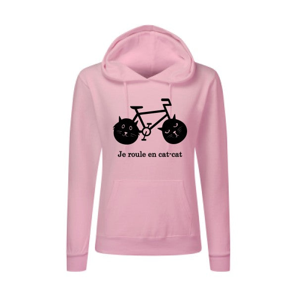 cat-cat bike Noir |Sweat original à capuche Femme