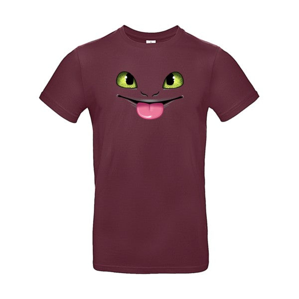 Dragon tongue |T shirt original|E190 Burgundy Taille 2XL