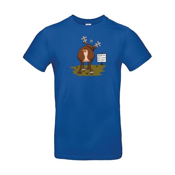 T-shirt humour original Gaz A Effet De Cerf T Shirt couleur Royal Blue