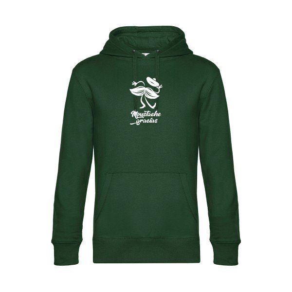 Presqu-spagnol sweat shirt original Bottle Green flex Blanc impression Face