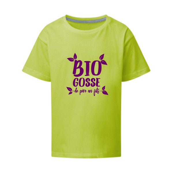 BIO GOSSE  Flex Violet SG - Kids T-shirt enfant Lime Taille 152 (11-12/2XL)