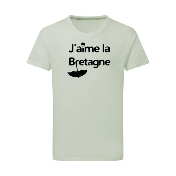 J'aime la Bretagne - Flex noir Tshirt original Pastel Macchiato  2XL