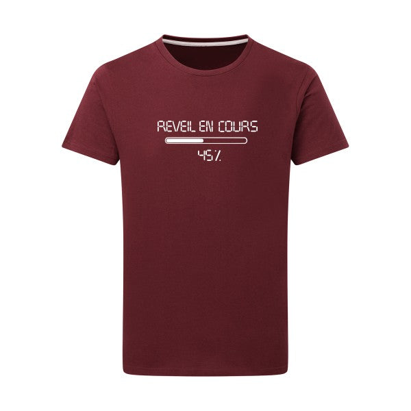 réveil en cours... loading... Blanc -Flex Blanc sur T-shirt SG  Burgundy  2XL