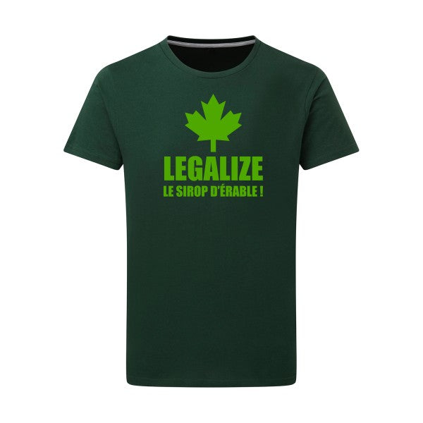 Legalize le sirop d'érable vert pomme -Flex vert pomme sur T-shirt SG  Bottle Green  2XL