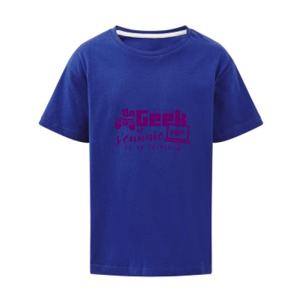 Un geek ne s'ennuie pas Flex Violet SG - Kids T-shirt enfant Royal Blue Taille 152 (11-12/2XL)