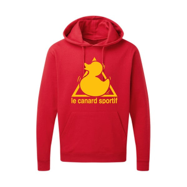 Canard Sportif jaune Or |Sweat capuche imprimé homme