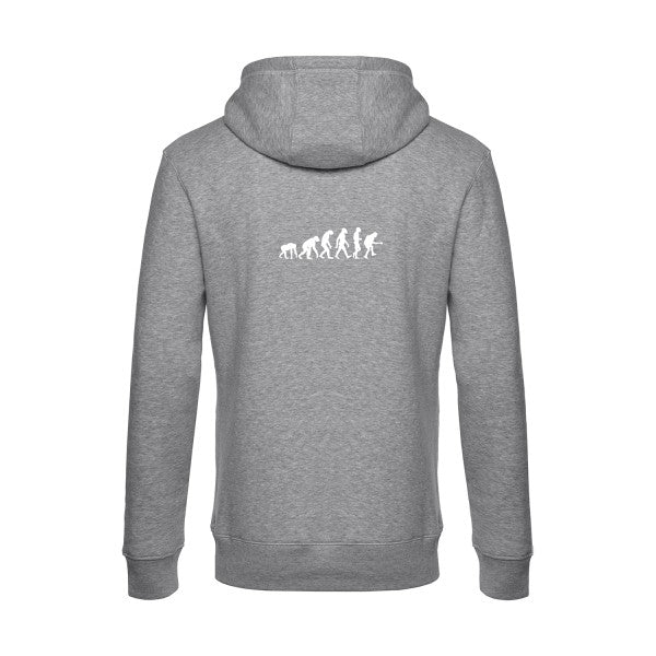 Rock-Evolution sweat shirt original Heather Grey flex Blanc impression Dos