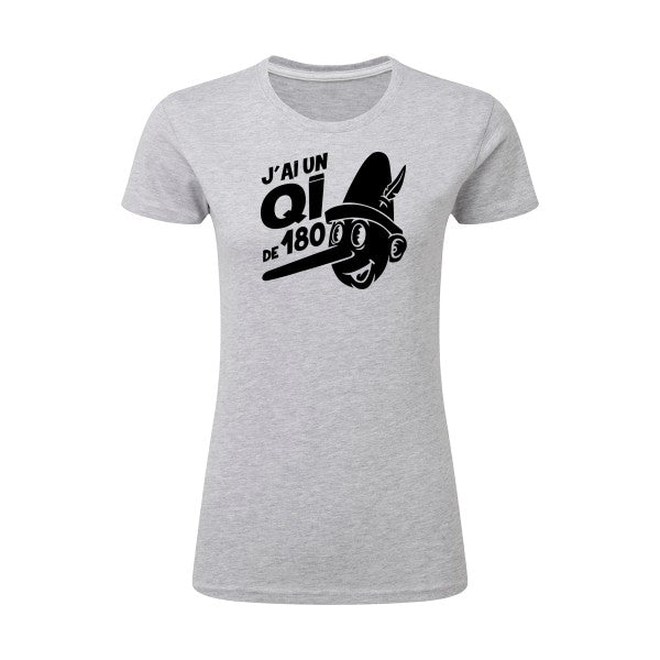 Quotient intellectuel Noir |T shirt original femme|SG