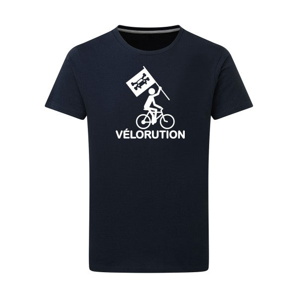 Vélorution - Flex Blanc Tshirt original Navy  5XL