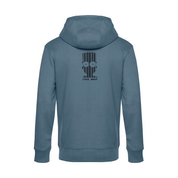 Code-Bart sweat shirt original nordic blue flex Noir impression Dos