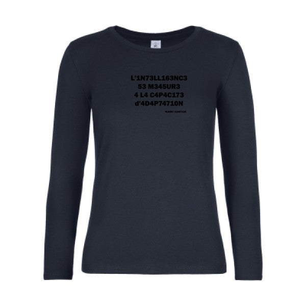 t-shirt lsl femme L-intelligence Navy flex Noir
