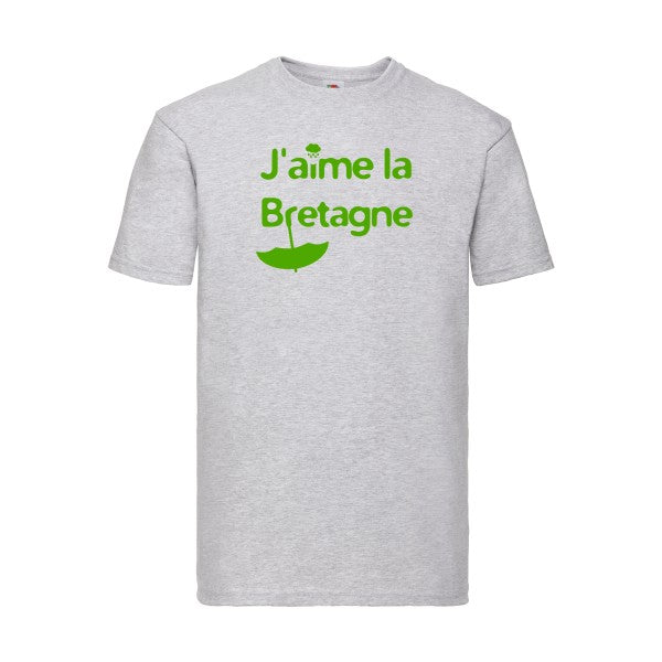 T-shirt|J'aime la Breta  G ne |Vert pomme|Fruit of the loom 205  G