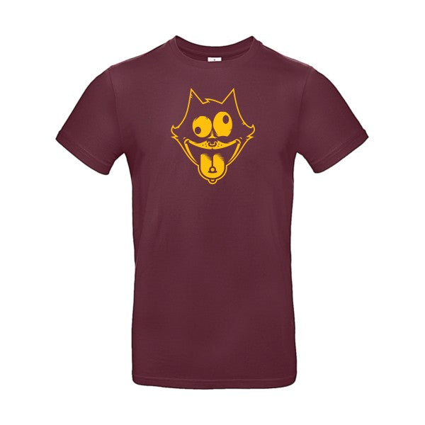 Freak the cat !Flex jaune or - E190 T-shirt|Burgundy||2XL