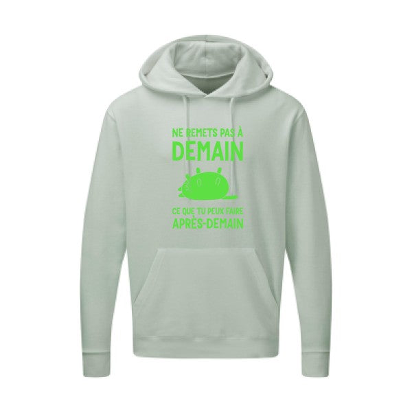 Ne remets pas à demain Vert fluo SG - Hooded Sweatshirt Sweat capuche