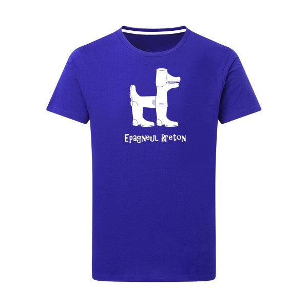 Epagneul breton Blanc -Flex Blanc sur T-shirt SG  Royal Blue  5XL