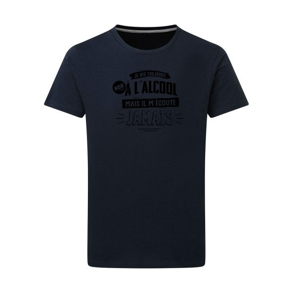 Non à l'alcool  - Flex noir Tshirt original Navy  5XL