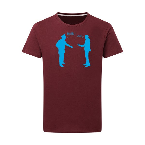 CHIFOUMI - Flex bleu clair Tshirt original Burgundy  2XL