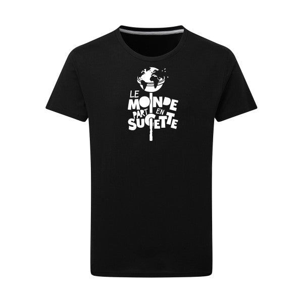 Le Monde part en Sucette - Flex Blanc Tshirt original Dark Black  4XL