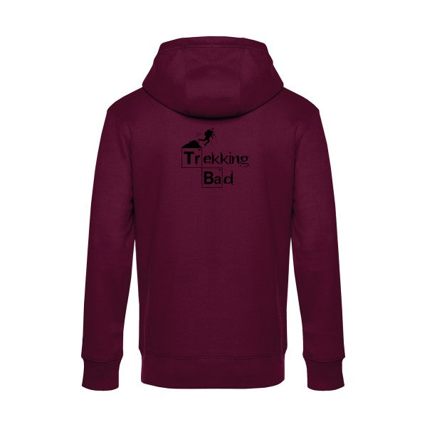 Trekking-bad sweat shirt original Burgundy flex Noir impression Dos