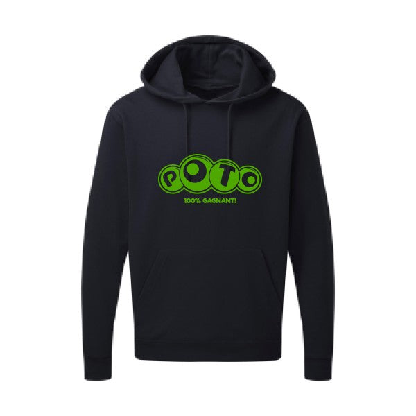 Poto Vert pomme |Sweat capuche imprimé homme