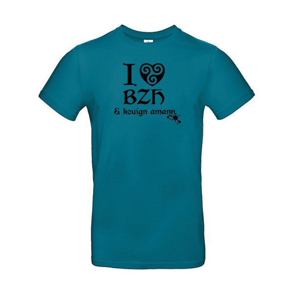 Love BZH & kouignFlex noir- T-shirt E190|Diva Blue||2XL