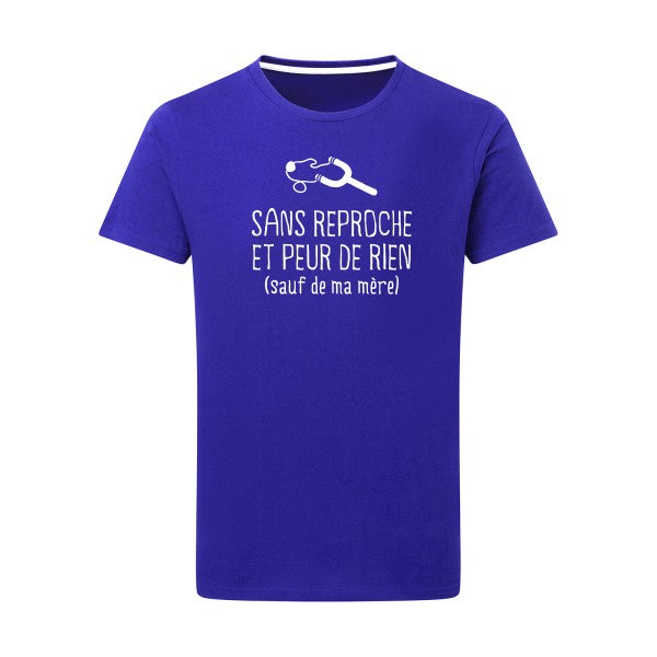 Sans reproche Blanc -Flex Blanc sur T-shirt SG  Royal Blue  5XL