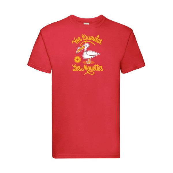 Vos gueules les mouettes Fruit of the loom 205 g/m² T-shirt/ Red