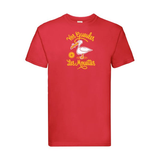 Vos gueules les mouettes Fruit of the loom 205 g/m² T-shirt/ Red