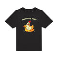 t-shirt humour enfant -swimming-poule- couleur  Black