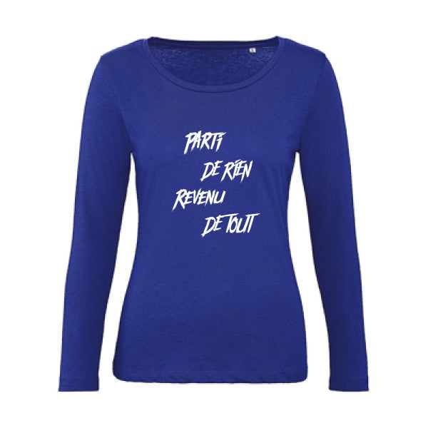 Parti de rien Blanc |   T shirt manches longues femme|100% bio