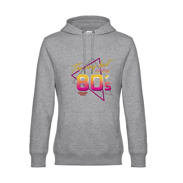 annee-80s- Sweat à capuche original Heather Grey - RueDuTeeshirt