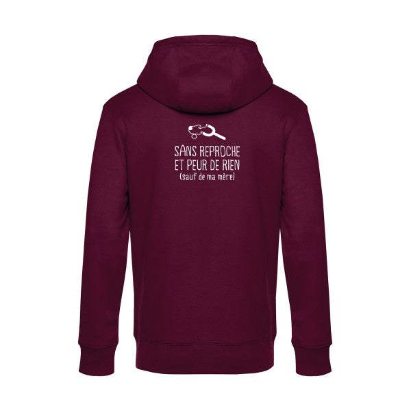 Sans-reproche sweat shirt original Burgundy flex Blanc impression Dos