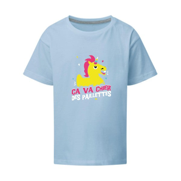 ça va chier des paillettes SG - Kids T-shirt enfant Sky Taille 152 (11-12/2XL)