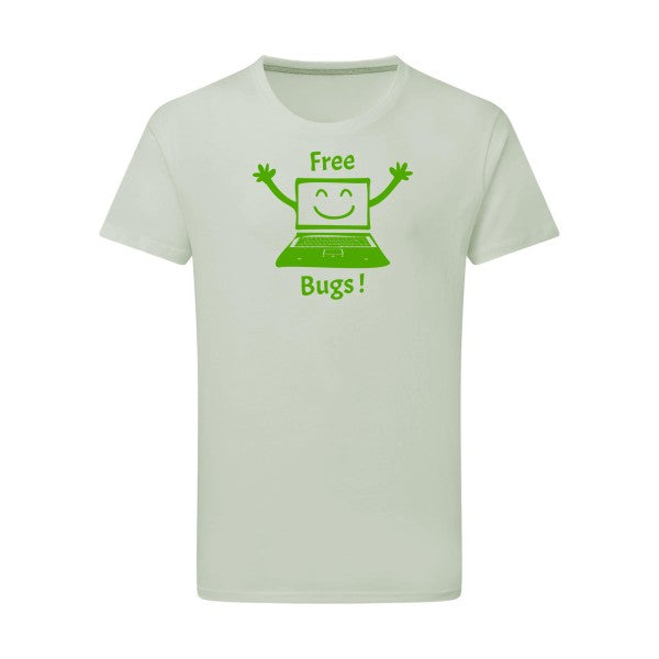 FREE BUGS ! - Flex Vert pomme Tshirt original Pastel Macchiato  2XL