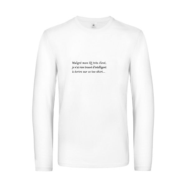 qi - t shirt- manches- longues- original- humour- White impression Face