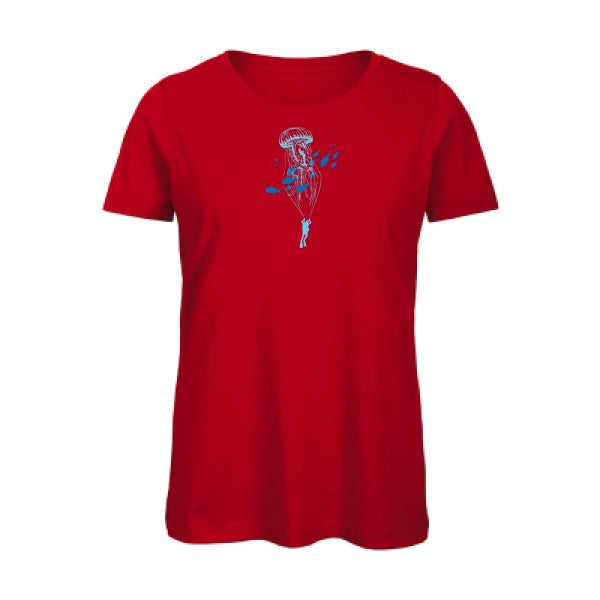 Under-the-sky- T-shirt original - t-shirt original femme Red
