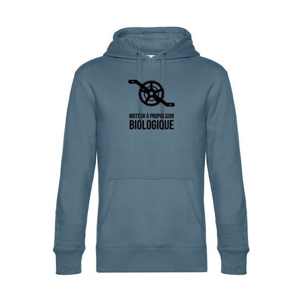 Cyclisme-&-ecologie sweat shirt original nordic blue flex Noir impression Face