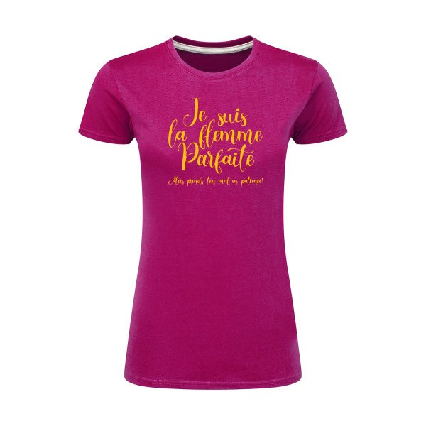 La flemme parfaite | jaune Or |T shirt original femme|SG