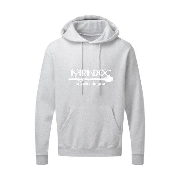 Karadoc Blanc |Sweat capuche imprimé homme