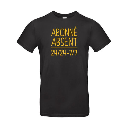 Abonné absentFlex jaune or - E190 T-shirt|Black||5XL