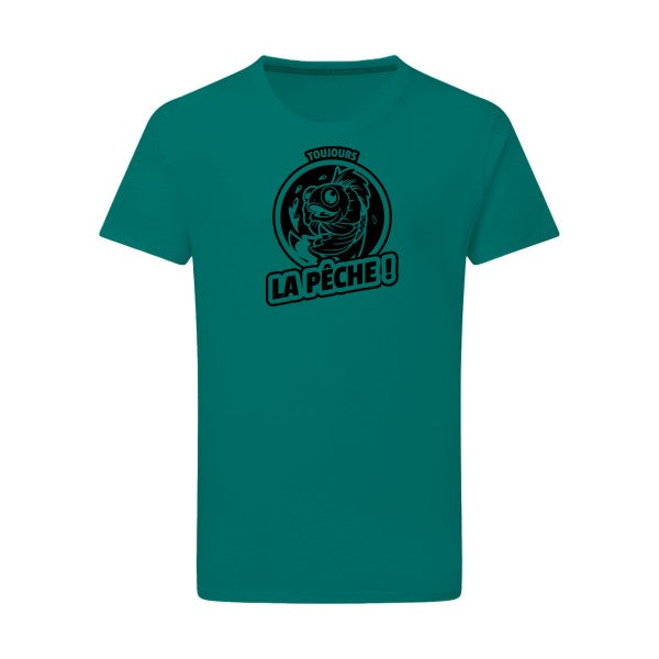 Toujours la pêche ! - Flex noir Tshirt original Emerald Green  2XL