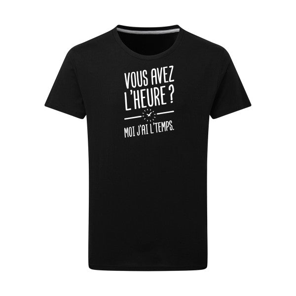 Vous avez l'heure? Moi j'ai l'temps. - Flex Blanc Tshirt original Dark Black  4XL