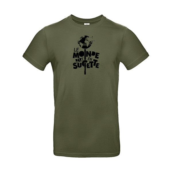 Le Monde part en Sucette Flex noir |E190 T-shirt|Urban Khaki||2XL