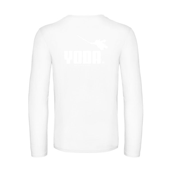 yoda - t shirt- manches- longues- original- humour- White impression Dos