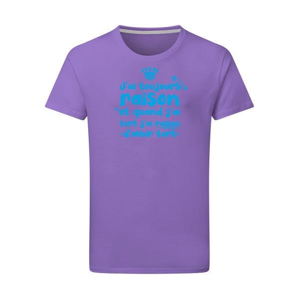 J'ai toujours raison - Flex bleu clair Tshirt original Aster Purple  2XL