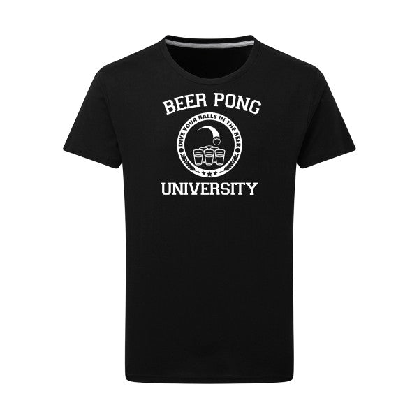 Beer Pong Blanc -Flex Blanc sur T-shirt SG  Dark Black  4XL