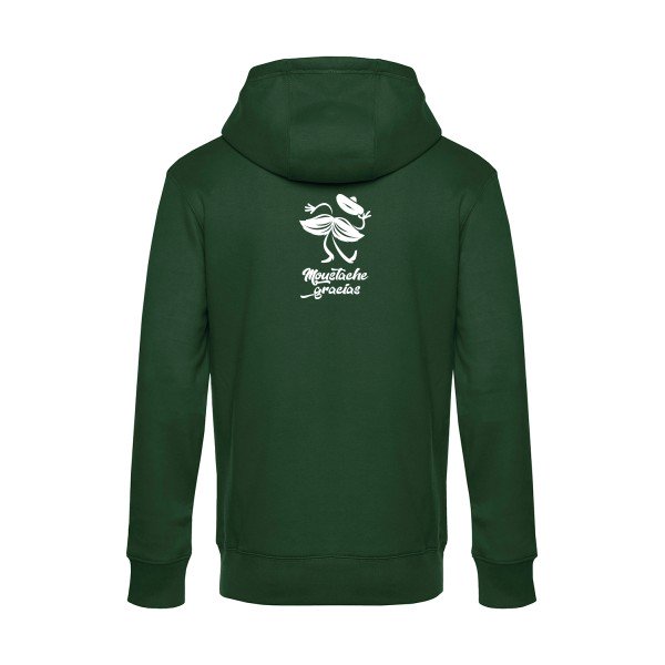 Presqu-spagnol sweat shirt original Bottle Green flex Blanc impression Dos